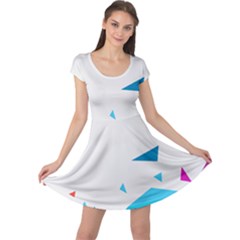 Triangle Chevron Colorfull Cap Sleeve Dress by Mariart