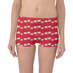 Sunflower Red Star Beauty Flower Floral Boyleg Bikini Bottoms by Mariart