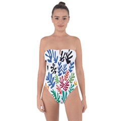 The Wreath Matisse Beauty Rainbow Color Sea Beach Tie Back One Piece Swimsuit by Mariart