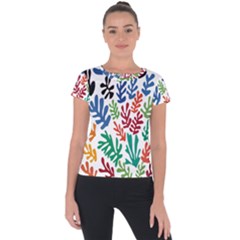 The Wreath Matisse Beauty Rainbow Color Sea Beach Short Sleeve Sports Top  by Mariart