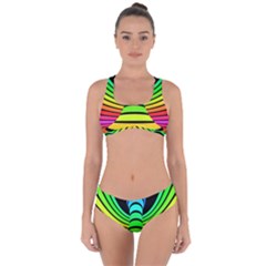 Twisted Motion Rainbow Colors Line Wave Chevron Waves Criss Cross Bikini Set by Mariart