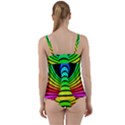 Twisted Motion Rainbow Colors Line Wave Chevron Waves Twist Front Tankini Set View2