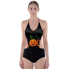 Halloween Cut-out One Piece Swimsuit by Valentinaart