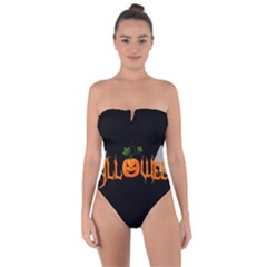 Halloween Tie Back One Piece Swimsuit by Valentinaart