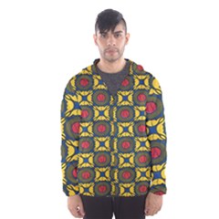 African Textiles Patterns Hooded Wind Breaker (men) by Mariart