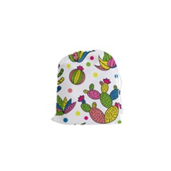 Cactus Seamless Pattern Background Polka Wave Rainbow Drawstring Pouches (xs)  by Mariart