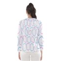 Circles Featured Pink Blue Hooded Wind Breaker (Women) View2