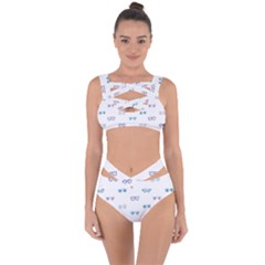 Cute Sexy Funny Sunglasses Kids Pink Blue Bandaged Up Bikini Set  by Mariart