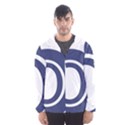 Garamond Blue White Wave Chevron Hooded Wind Breaker (Men) View1