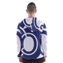 Garamond Blue White Wave Chevron Hooded Wind Breaker (Men) View2