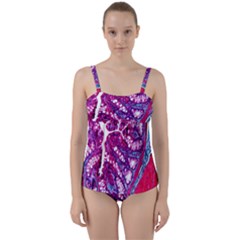 Histology Inc Histo Logistics Incorporated Masson s Trichrome Three Colour Staining Twist Front Tankini Set by Mariart