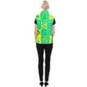 Letter Huruf S Sign Green Yellow Women s Button Up Puffer Vest View2