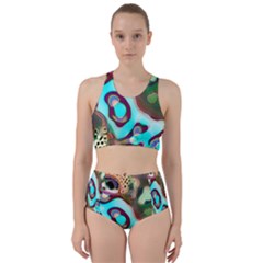 Multiscale Turing Pattern Recursive Coupled Stone Rainbow Racer Back Bikini Set by Mariart