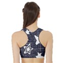 Star Space Line Blue Art Cute Kids Sports Bra with Border View2