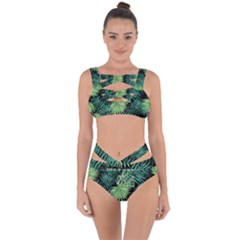 Tropical Pattern Bandaged Up Bikini Set  by ValentinaDesign