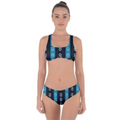 Folklore Pattern Criss Cross Bikini Set by ValentinaDesign