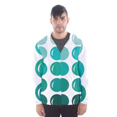 Bubbel Balloon Shades Teal Hooded Wind Breaker (men) by Mariart