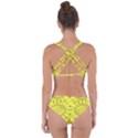 Yellow Flower Floral Circle Sexy Criss Cross Bikini Set View2