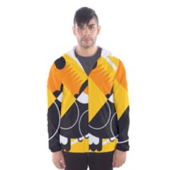 Cute Toucan Bird Cartoon Yellow Black Hooded Wind Breaker (men) by Mariart