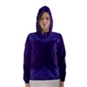 Flower Floral Sunflower Blue Purple Leaf Wave Chevron Beauty Sexy Hooded Wind Breaker (Women) View1