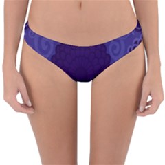 Flower Floral Sunflower Blue Purple Leaf Wave Chevron Beauty Sexy Reversible Hipster Bikini Bottoms by Mariart