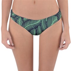 Coconut Leaves Summer Green Reversible Hipster Bikini Bottoms by Mariart