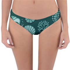 Vector Seamless Pattern With Sea Fauna Seaworld Reversible Hipster Bikini Bottoms by Mariart