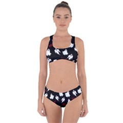 Ghost Pattern Criss Cross Bikini Set by Valentinaart