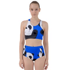 Cute Pandas Racer Back Bikini Set by Valentinaart