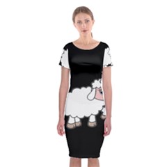 Unicorn Sheep Classic Short Sleeve Midi Dress by Valentinaart