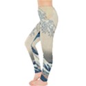 The Classic Japanese Great Wave off Kanagawa by Hokusai Leggings  View3