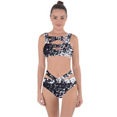 Black And White Splash Texture Bandaged Up Bikini Set  by dflcprints