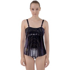 Sainte Chapelle Paris Stained Glass Twist Front Tankini Set by Nexatart