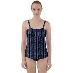 Bamboo Pattern Twist Front Tankini Set by ValentinaDesign