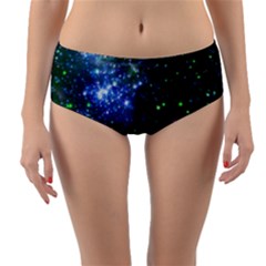 Space Colors Reversible Mid-waist Bikini Bottoms by ValentinaDesign