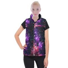 Space Colors Women s Button Up Puffer Vest by ValentinaDesign