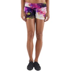Space Colors Yoga Shorts by ValentinaDesign