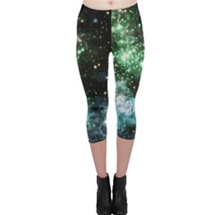 Space Colors Capri Leggings  by ValentinaDesign