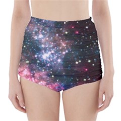 Space Colors High-waisted Bikini Bottoms by ValentinaDesign