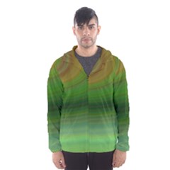 Green Background Elliptical Hooded Wind Breaker (men) by Nexatart