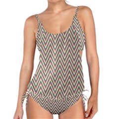 Chevron Retro Pattern Vintage Tankini Set by Nexatart