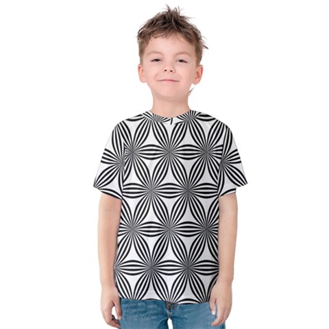 Seamless Pattern Repeat Line Kids  Cotton Tee by Nexatart