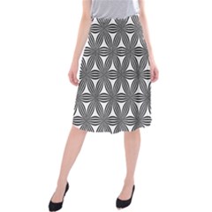 Seamless Pattern Repeat Line Midi Beach Skirt by Nexatart