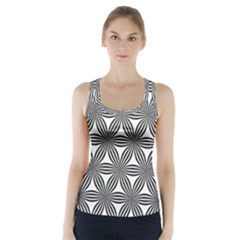 Seamless Pattern Repeat Line Racer Back Sports Top by Nexatart