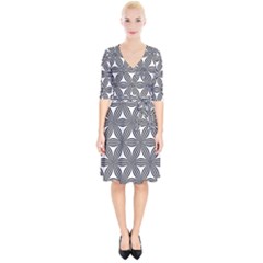 Seamless Pattern Repeat Line Wrap Up Cocktail Dress by Nexatart