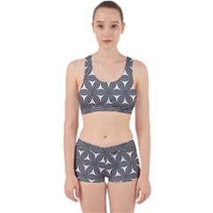 Seamless Pattern Repeat Line Work It Out Sports Bra Set by Nexatart