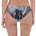 Awesome Wild Black Horses Running In The Night Reversible Hipster Bikini Bottoms View2
