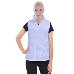 Zigzag Chevron Thin Pattern Women s Button Up Puffer Vest by Nexatart