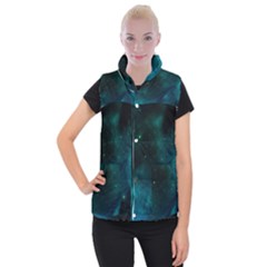 Space All Universe Cosmos Galaxy Women s Button Up Puffer Vest by Nexatart