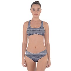 Aztec Influence Pattern Criss Cross Bikini Set by ValentinaDesign